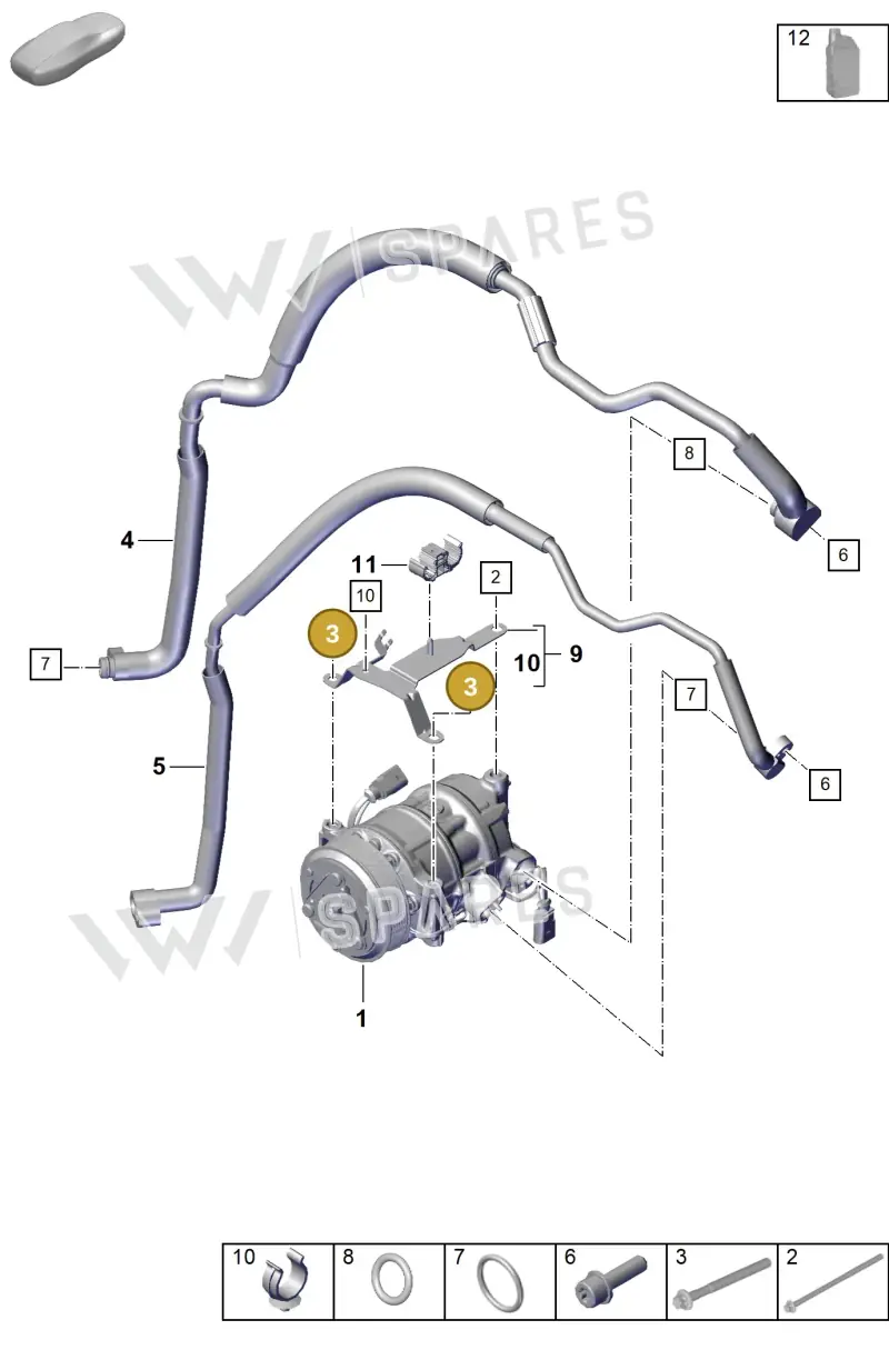 PAF008155 — Porsche Boxster Spyder (2019-2020) diagram p55814200, position 3