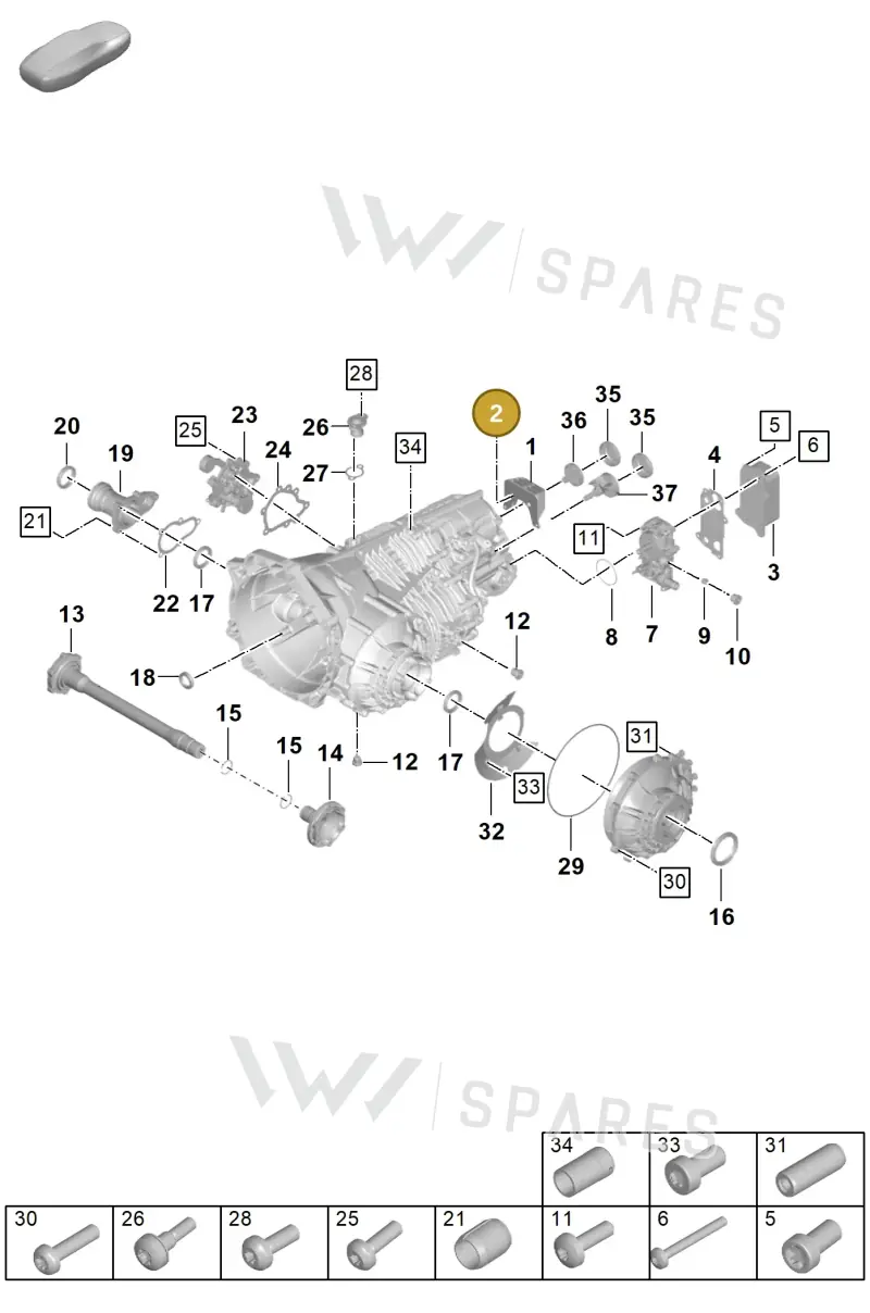 PAF008227 — Porsche 911 (2021-2022) diagram p59301100, position 2