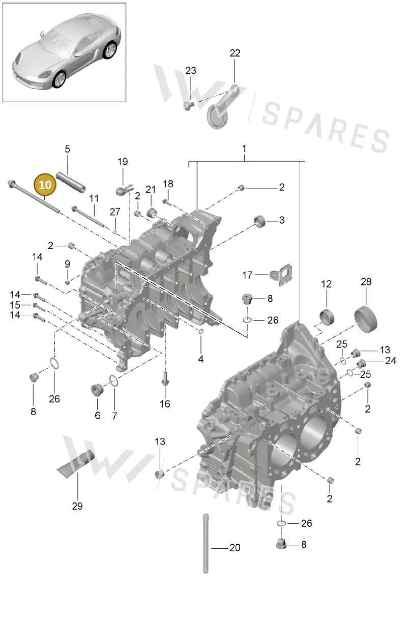 PAF008240 — Porsche Cayman (2016-2019) diagram p50101005, position 10