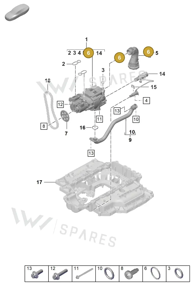 PAF008269 — Porsche Boxster Spyder (2019-) diagram p54104000, position 6