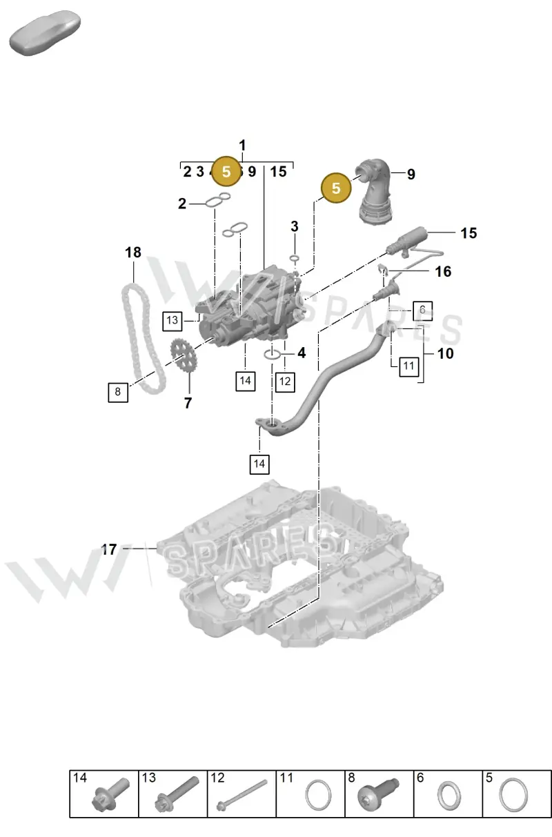 PAF008269 — Porsche 992 Carrera Coupe (2024-) diagram p63104000, position 5