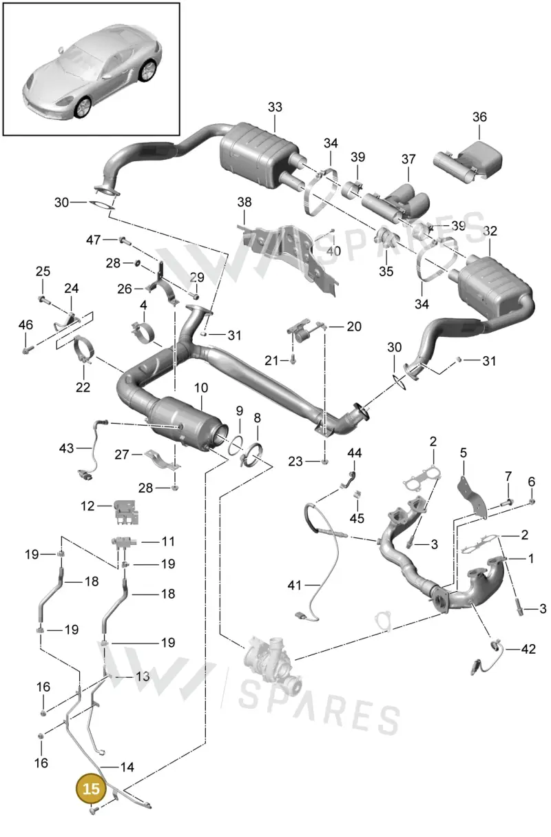 PAF008313 — Porsche Cayman (2016-2019) diagram p50202002, position 15