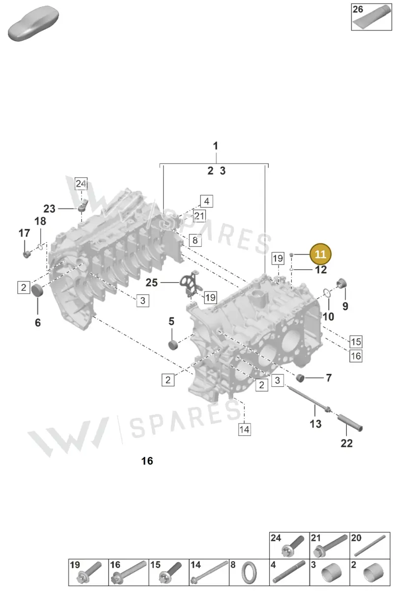 PAF008319 — Porsche 911 (2024-2025) diagram p53000002, position 11