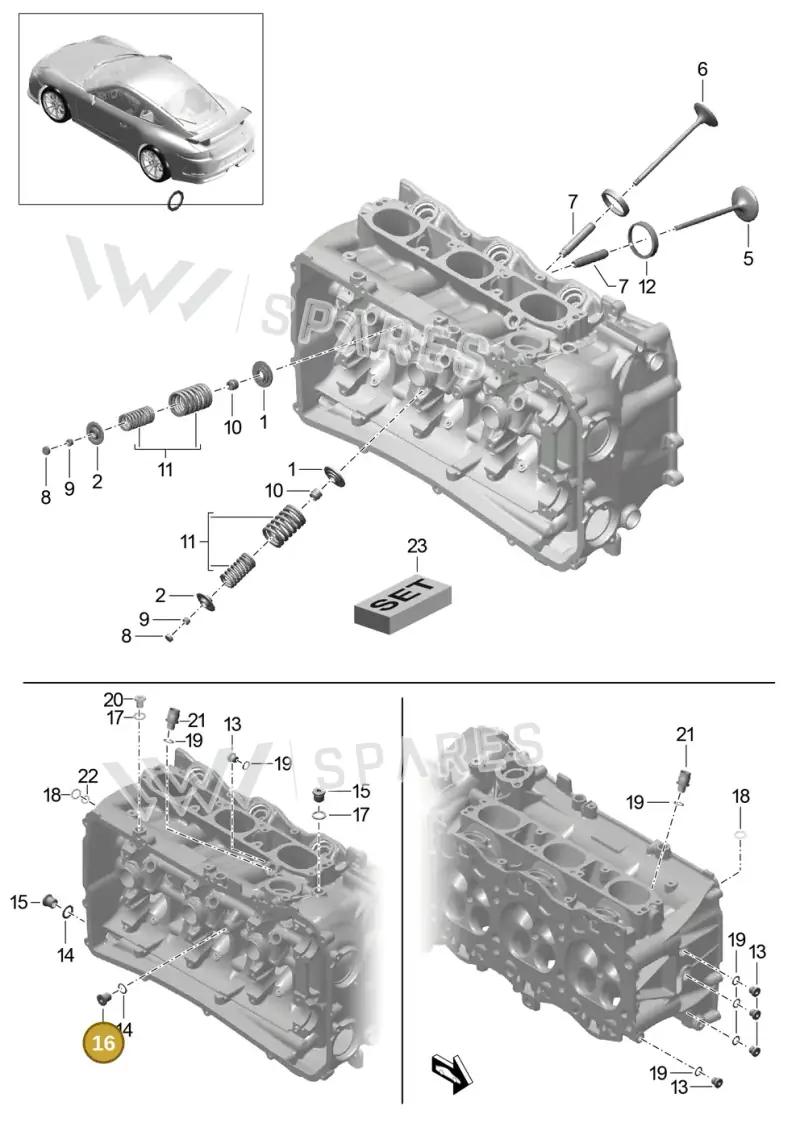 PAF008320 — Porsche 911 (2013-2020) diagram p41103005, position 16