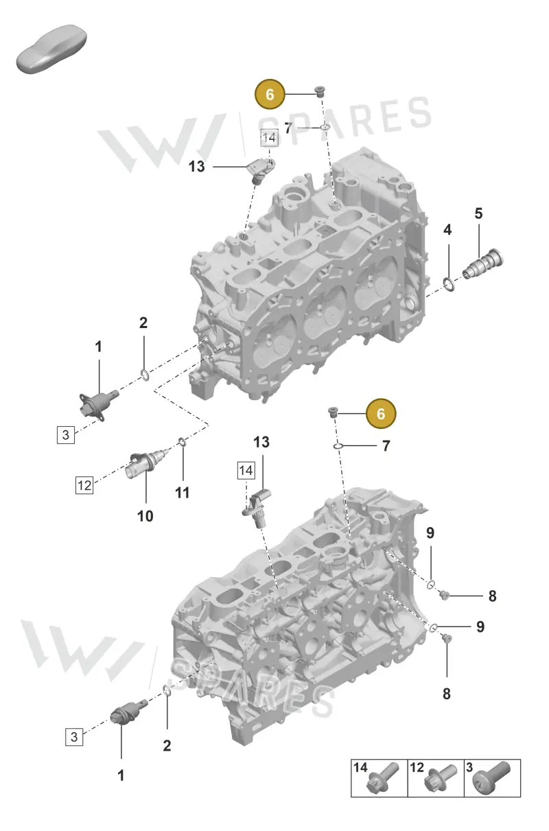 PAF008320 — Porsche 911 (2024-2025) diagram p53103020, position 6