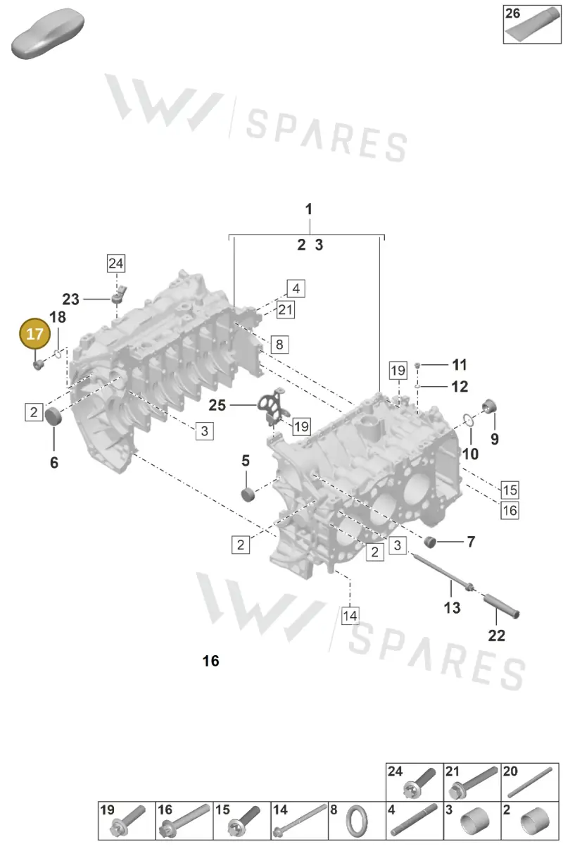 PAF008323 — Porsche 911 (2024-2025) diagram p53000002, position 17