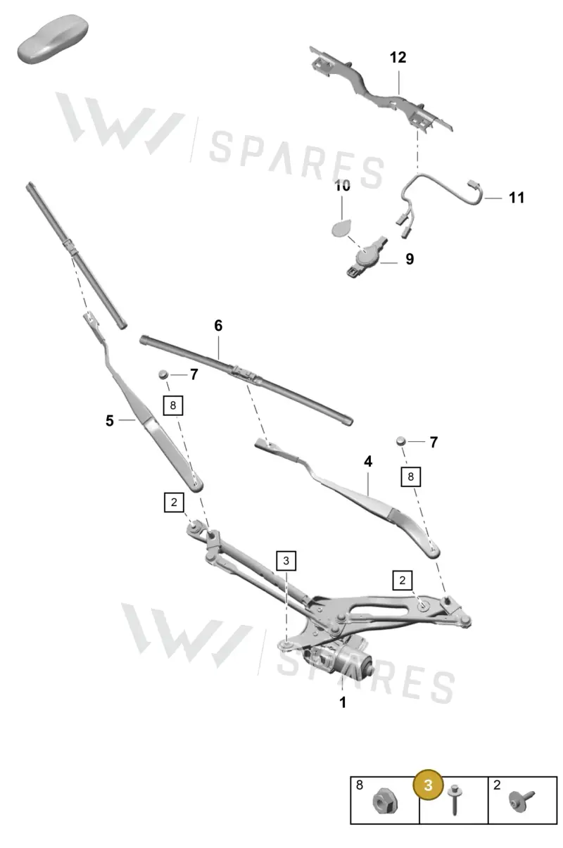 PAF008333 — Porsche Boxster Spyder (2019-2020) diagram p55904000, position 3