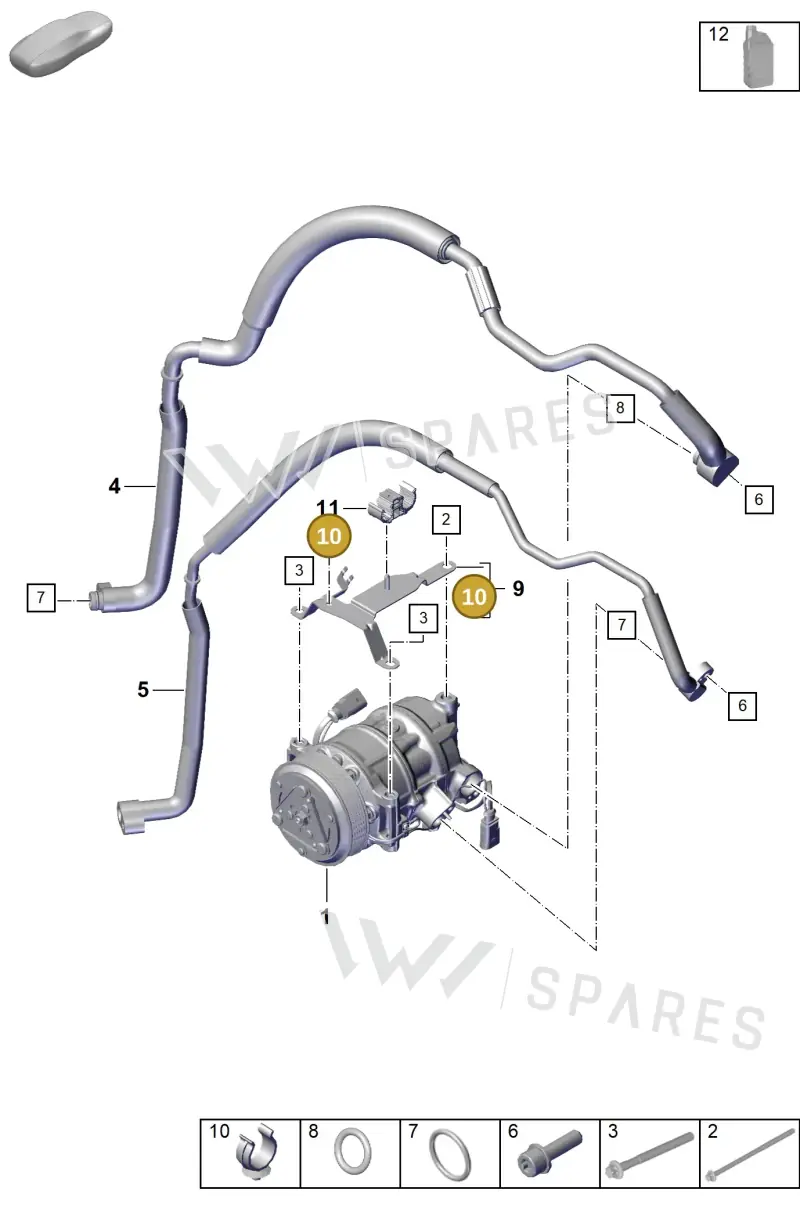 PAF008344 — Porsche Boxster Spyder (2019-2020) diagram p55814200, position 10