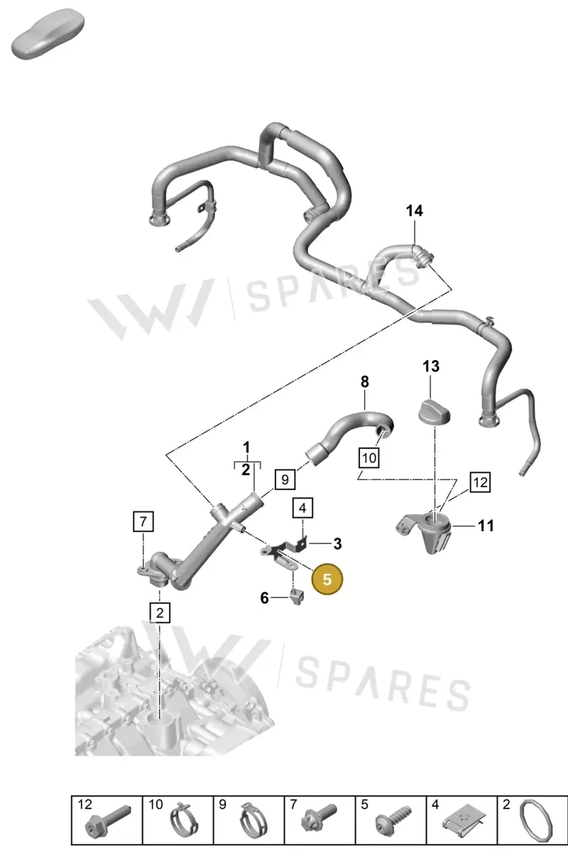 PAF00835800 — Porsche 911 (2020-2022) diagram p57104150, position 5