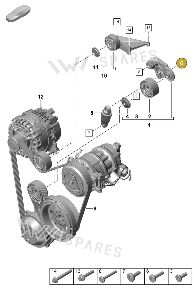 PAF008362 — Porsche Boxster Spyder (2019-) diagram p55102200, position 6