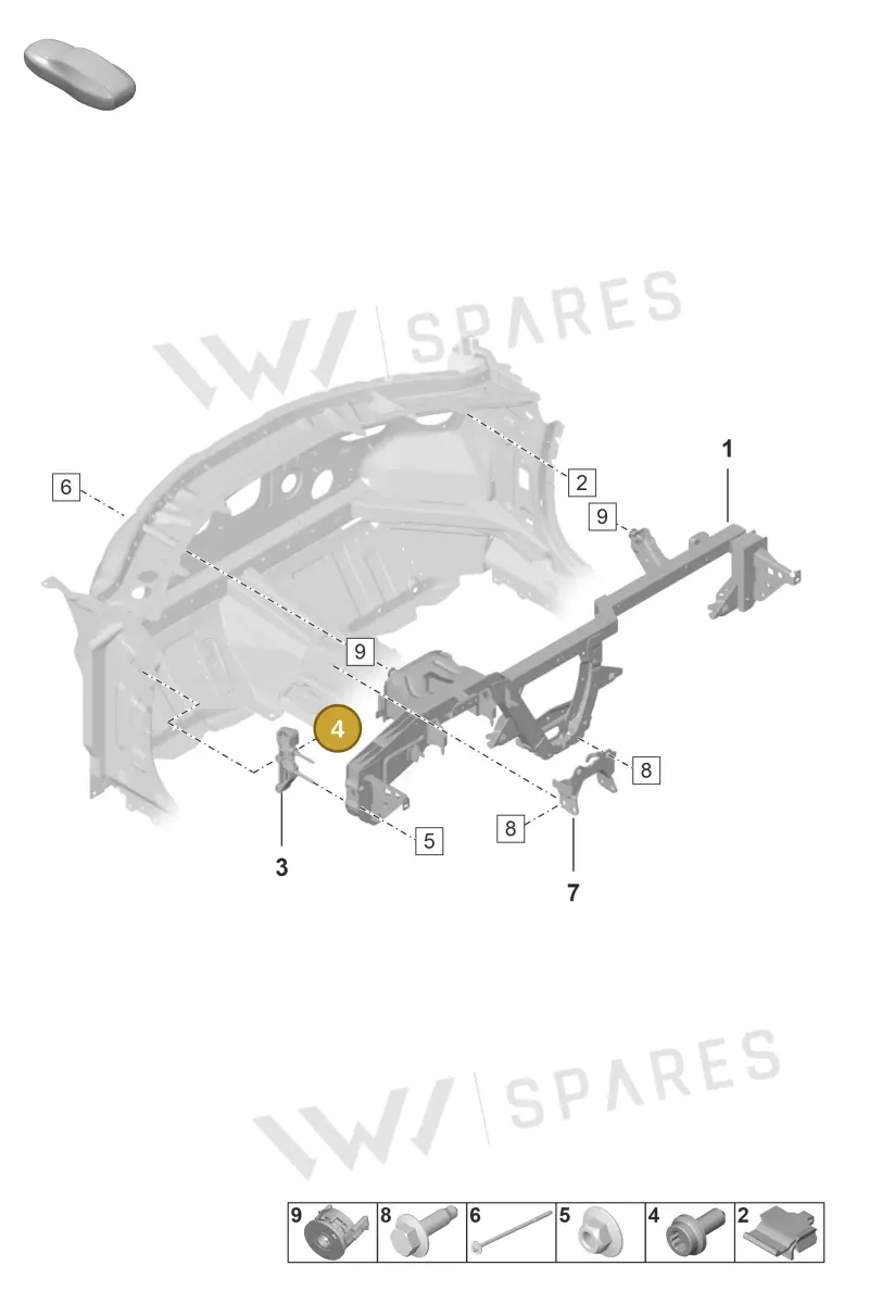 PAF008402 — Porsche 911 (2021-2022) diagram p53809200, position 4