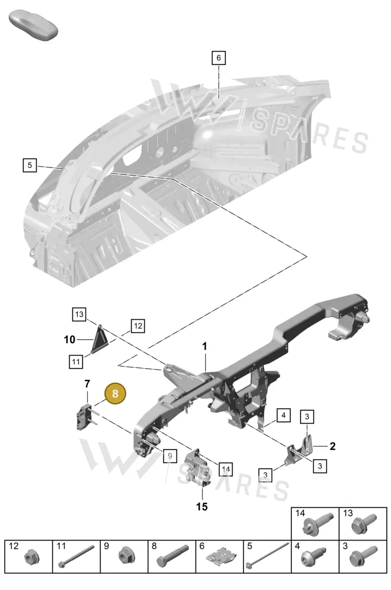 PAF008402 — Porsche Boxster Spyder (2019-2020) diagram p55809150, position 8
