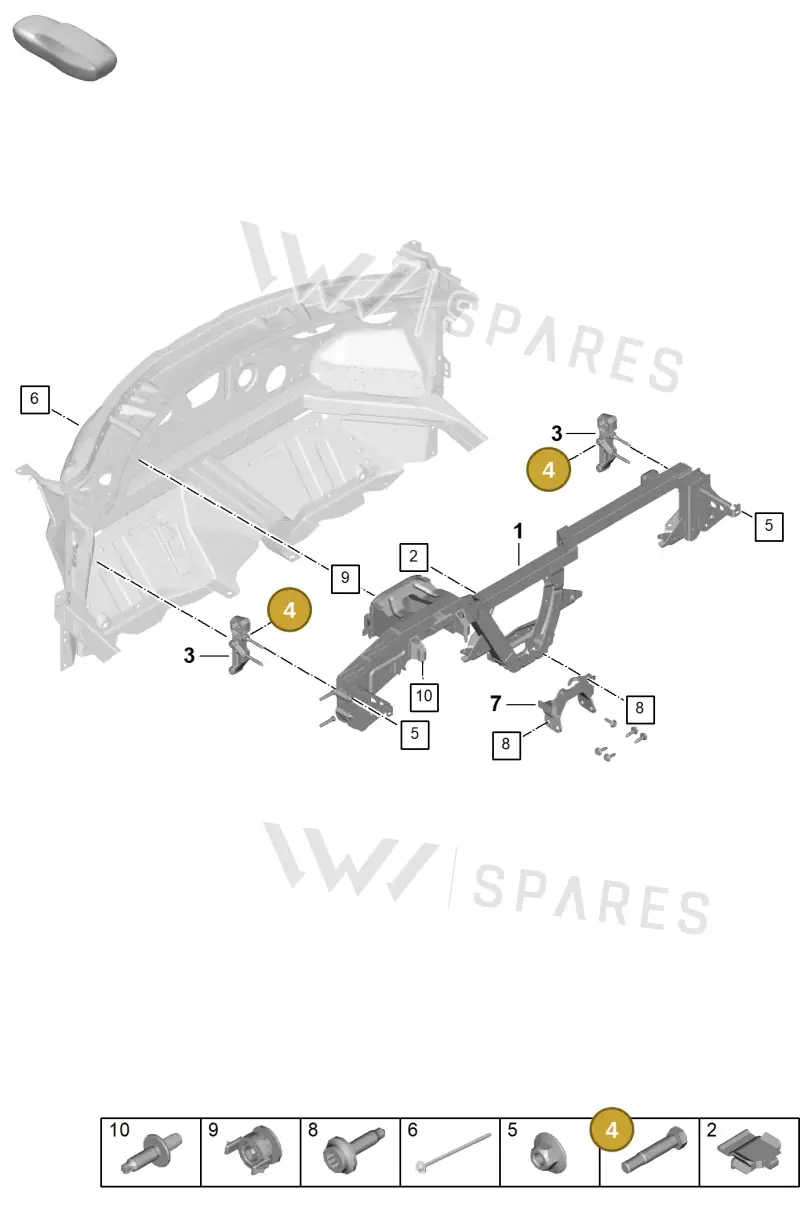 PAF008402 — Porsche 911 (2024-2025) diagram p63809150, position 4