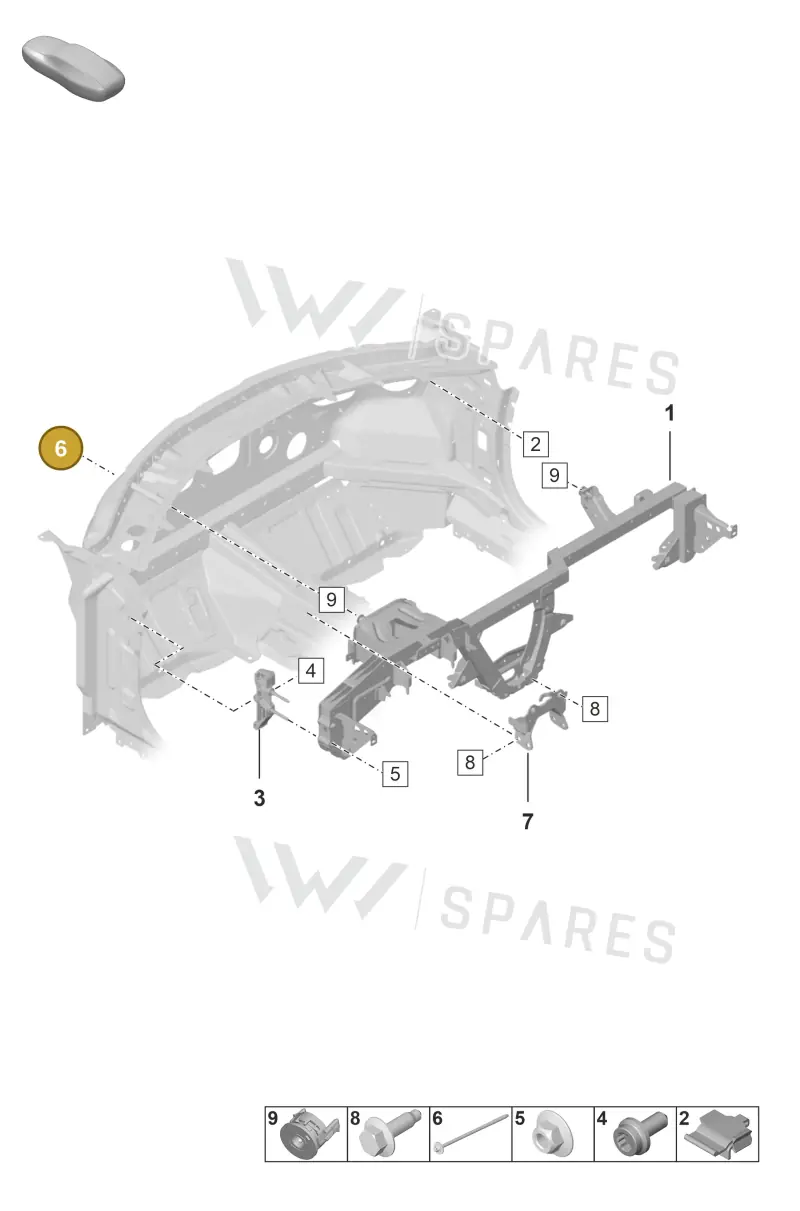 PAF008407A — Porsche 911 (2021-2022) diagram p53809200, position 6