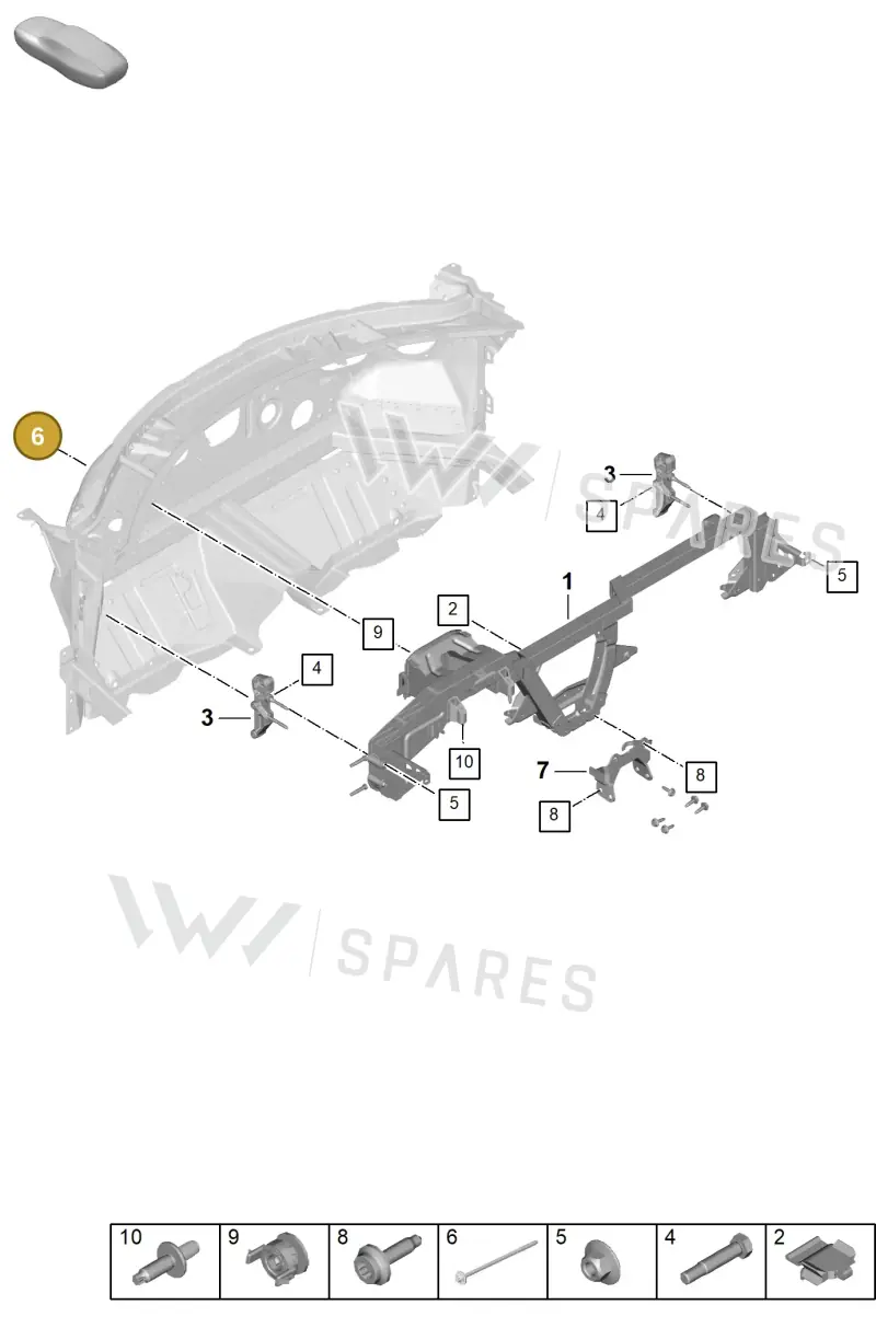 PAF008407A — Porsche 911 (2024-2025) diagram p63809150, position 6