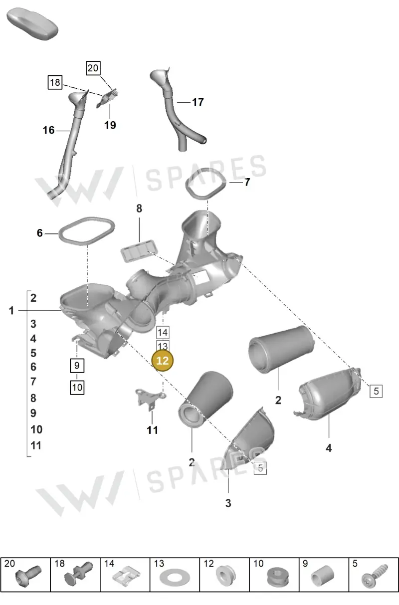 PAF008475 — Porsche 911 (2021-2022) diagram p59106000, position 12
