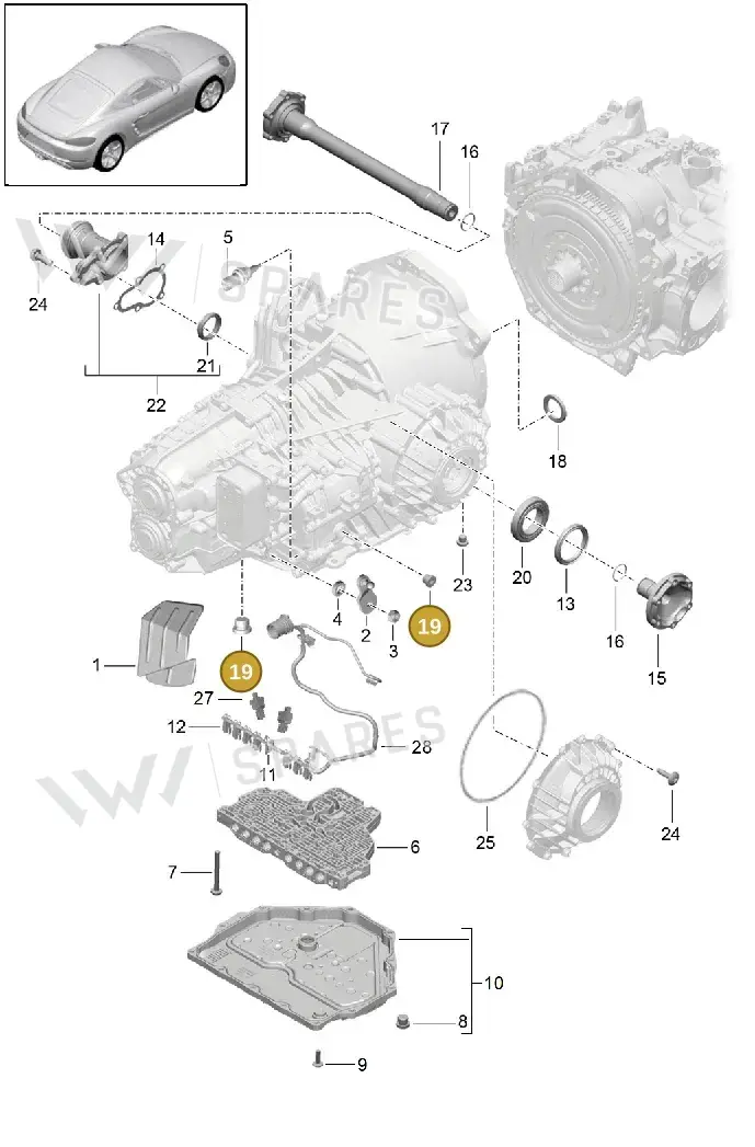 PAF008528 — Porsche Cayman (2016-2019) diagram p50320005, position 19