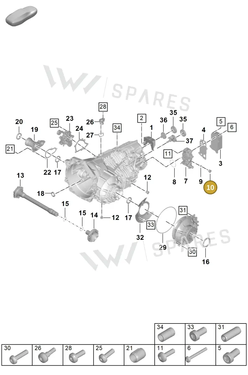 PAF008528 — Porsche 911 (2021-2022) diagram p59301100, position 10