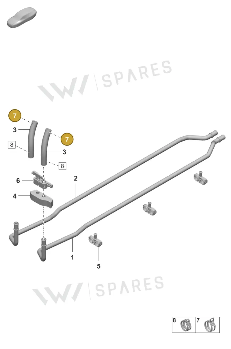 PAF008538 — Porsche 911 (2021-2022) diagram p53813000, position 7