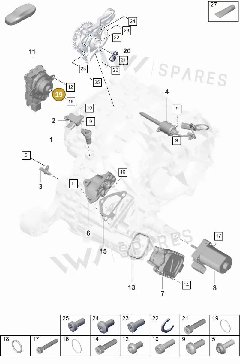 PAF008546 — Porsche Taycan Sport Turismo (2019-2024) diagram p56355200, position 19