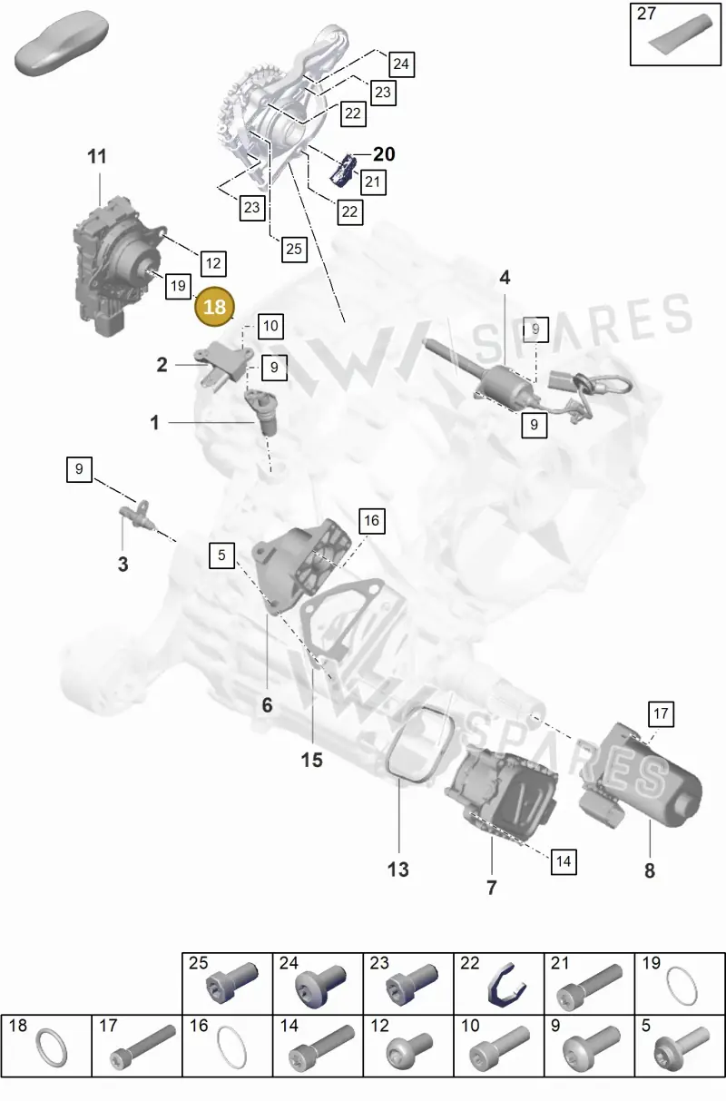 PAF008547 — Porsche Taycan Sport Turismo (2019-2024) diagram p56355200, position 18