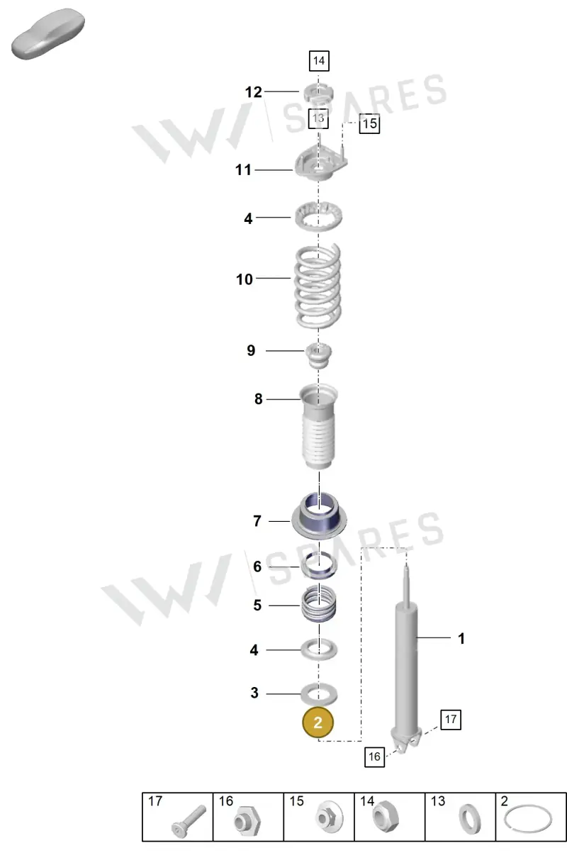 PAF008572 — Porsche 911 (2024-2025) diagram p57502010, position 2
