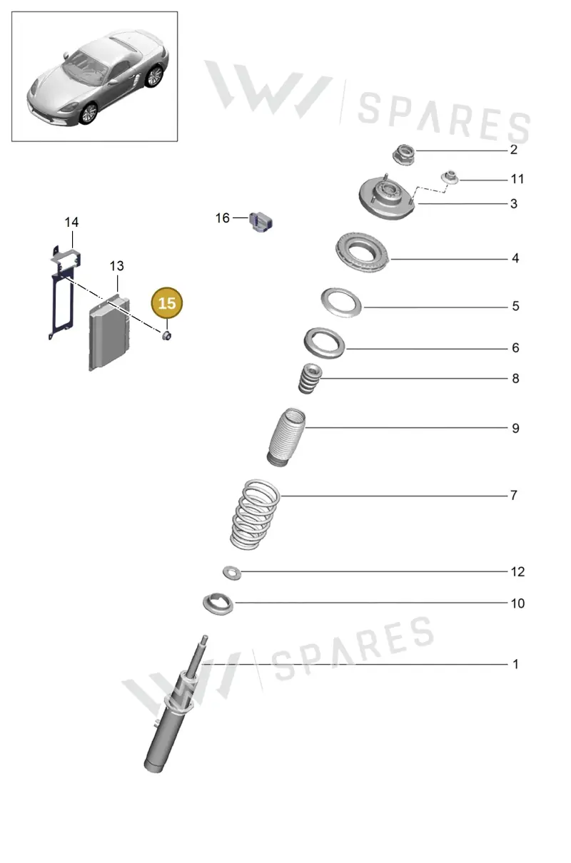 PAF008573 — Porsche Boxster (2016-2019) diagram p48402000, position 15