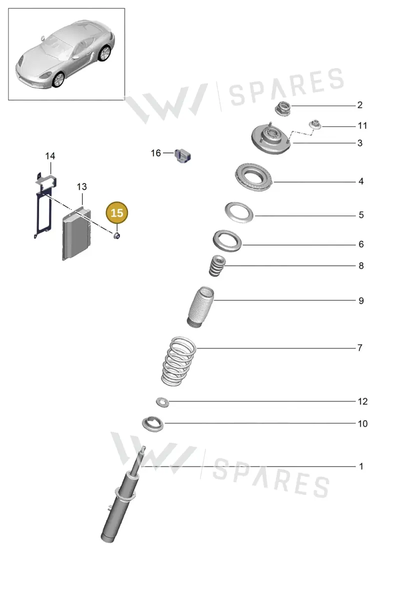 PAF008573 — Porsche Cayman (2016-2019) diagram p50402000, position 15