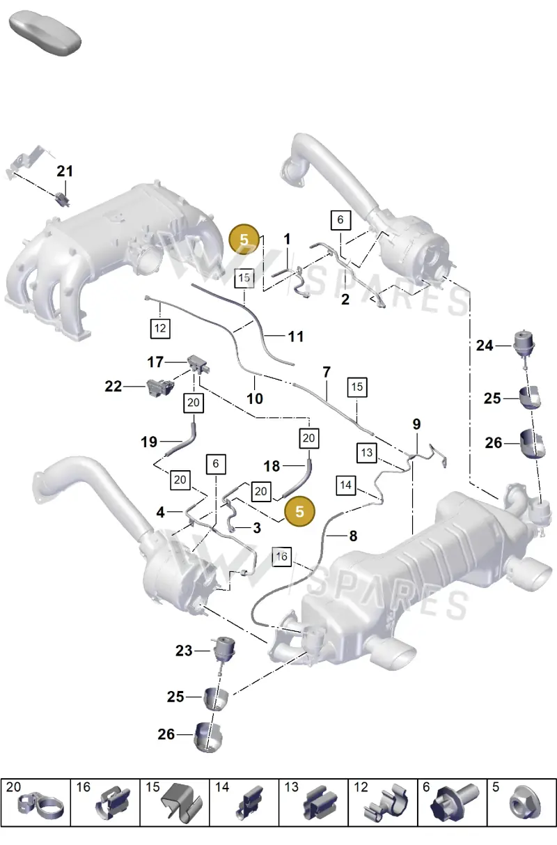 PAF008573 — Porsche Cayman (2019-2022) diagram p55202200, position 5
