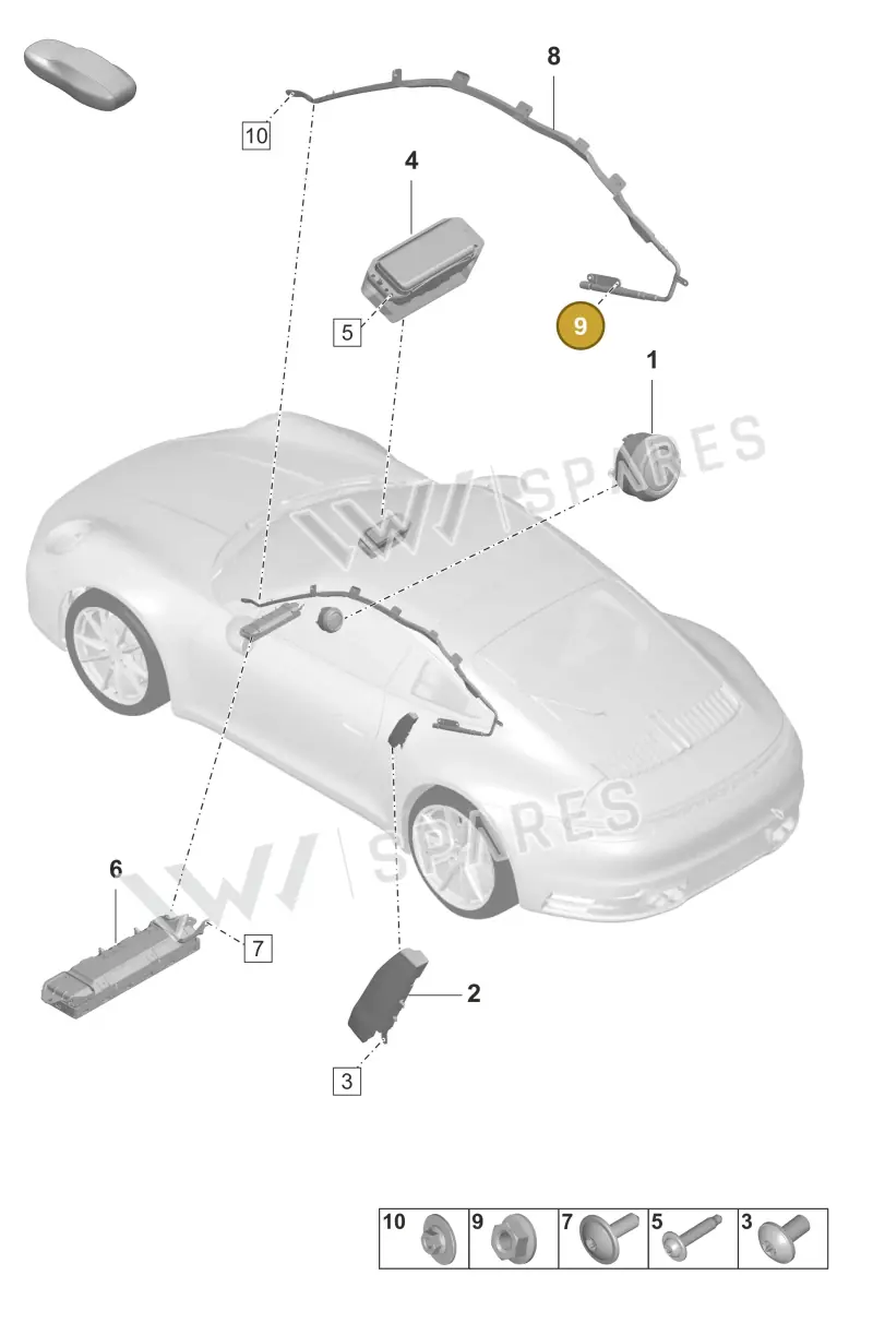 PAF008573 — Porsche 911 (2024-2025) diagram p53000005, position 9