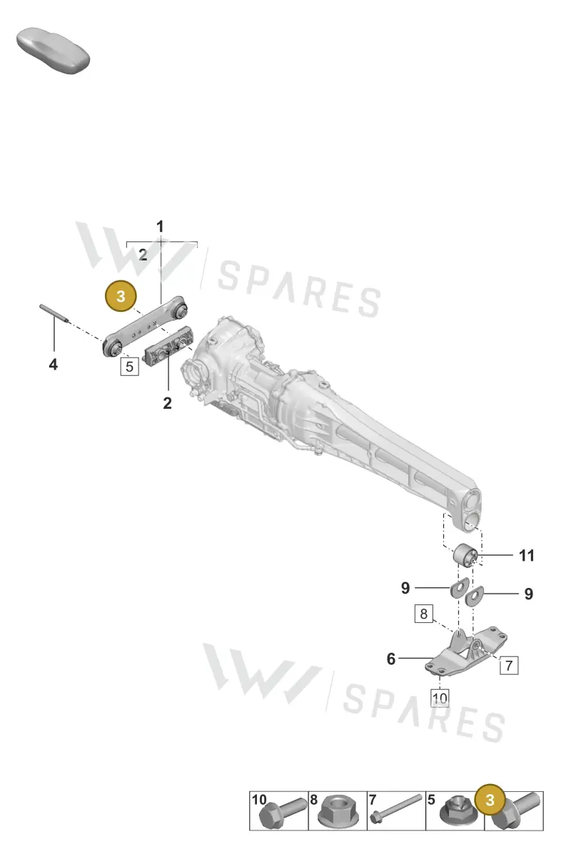 PAF008637 — Porsche 911 (2024-2025) diagram p53304300, position 3