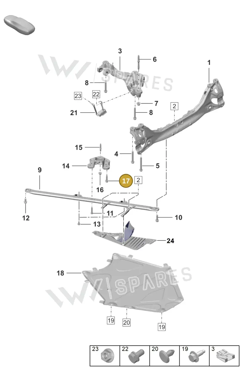 PAF008642 — Porsche 911 (2020-2022) diagram p57501005, position 17