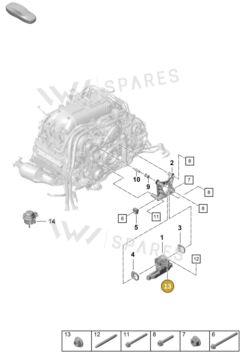 PAF008660 — Porsche Boxster (2016-2019) diagram p55109000, position 13