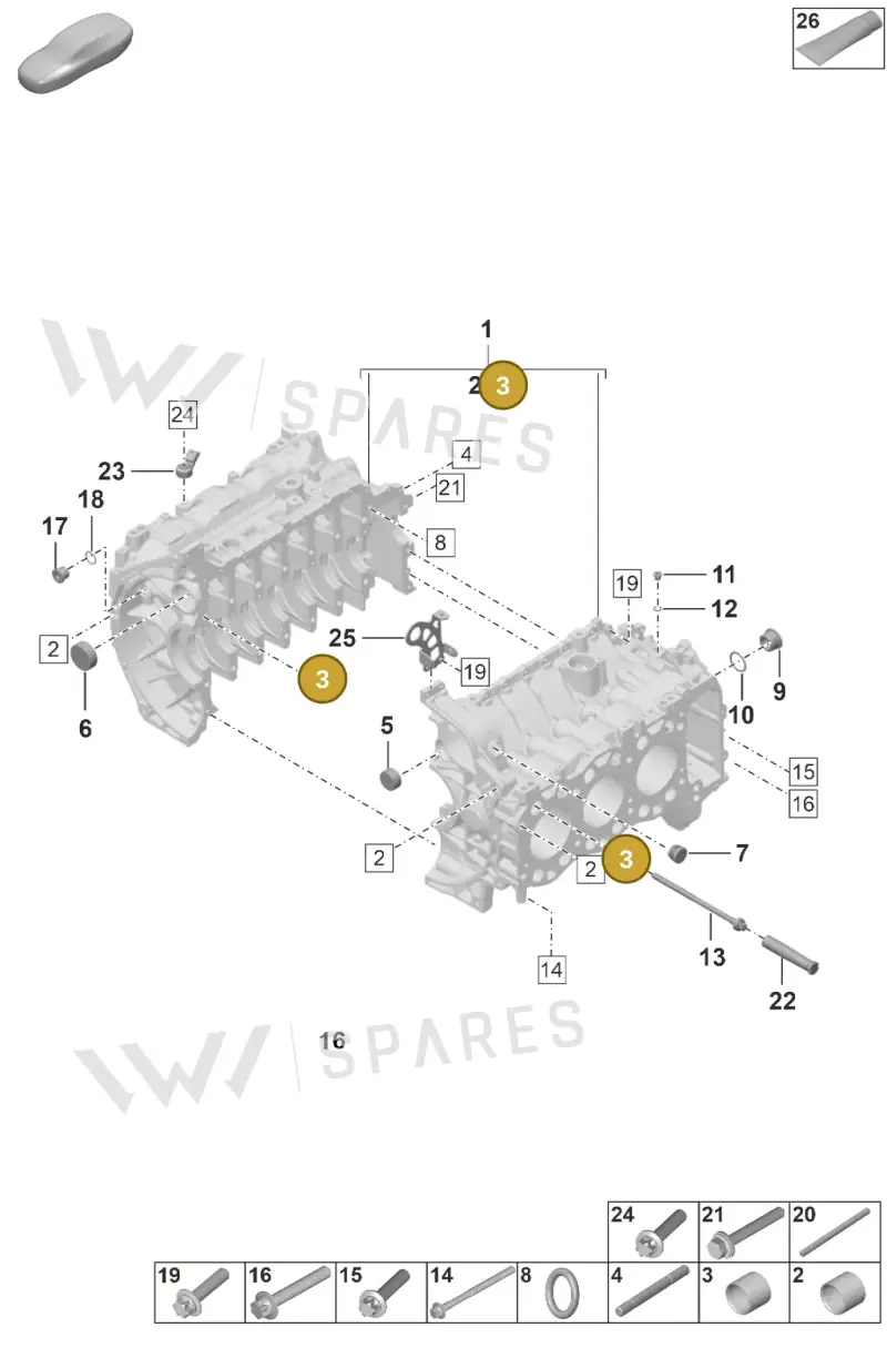 PAF008668 — Porsche 911 (2024-2025) diagram p53000002, position 3
