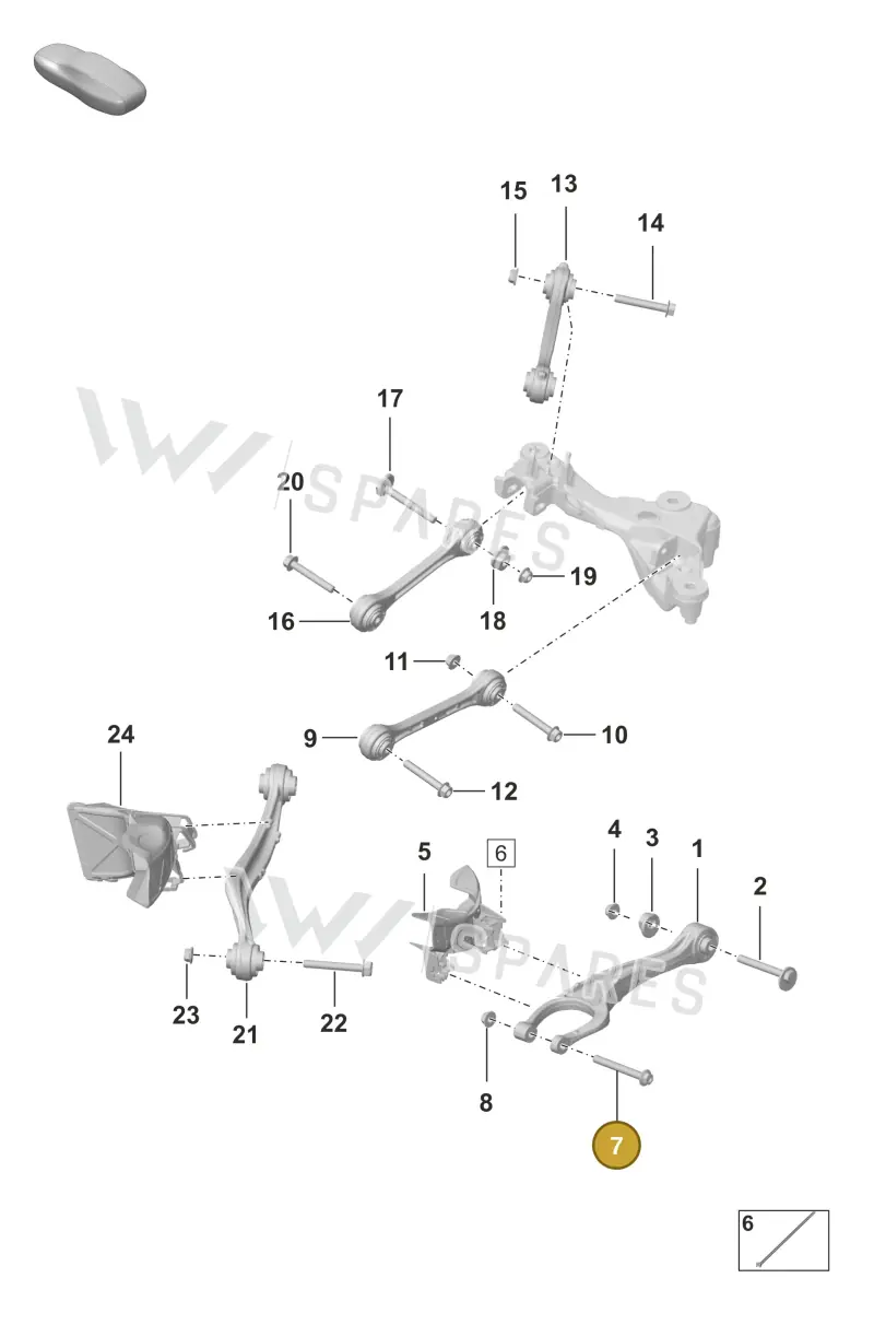 PAF008674 — Porsche 911 (2018-2024) diagram p53501010, position 7