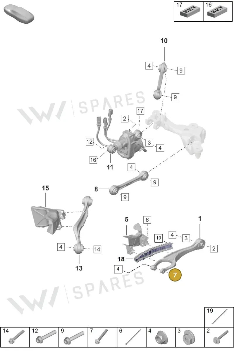 PAF008674 — Porsche 911 (2020-2022) diagram p53501015, position 7
