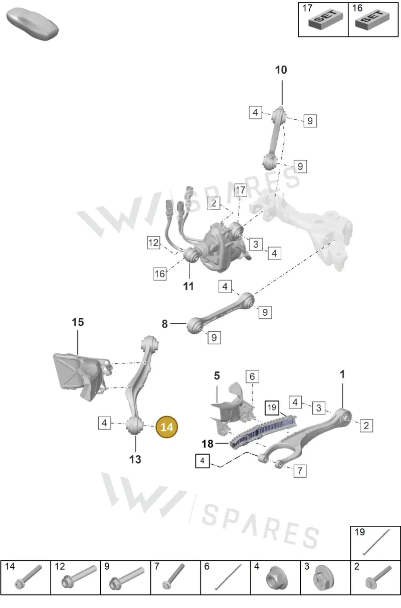 PAF008675 — Porsche 911 (2020-2022) diagram p53501015, position 14