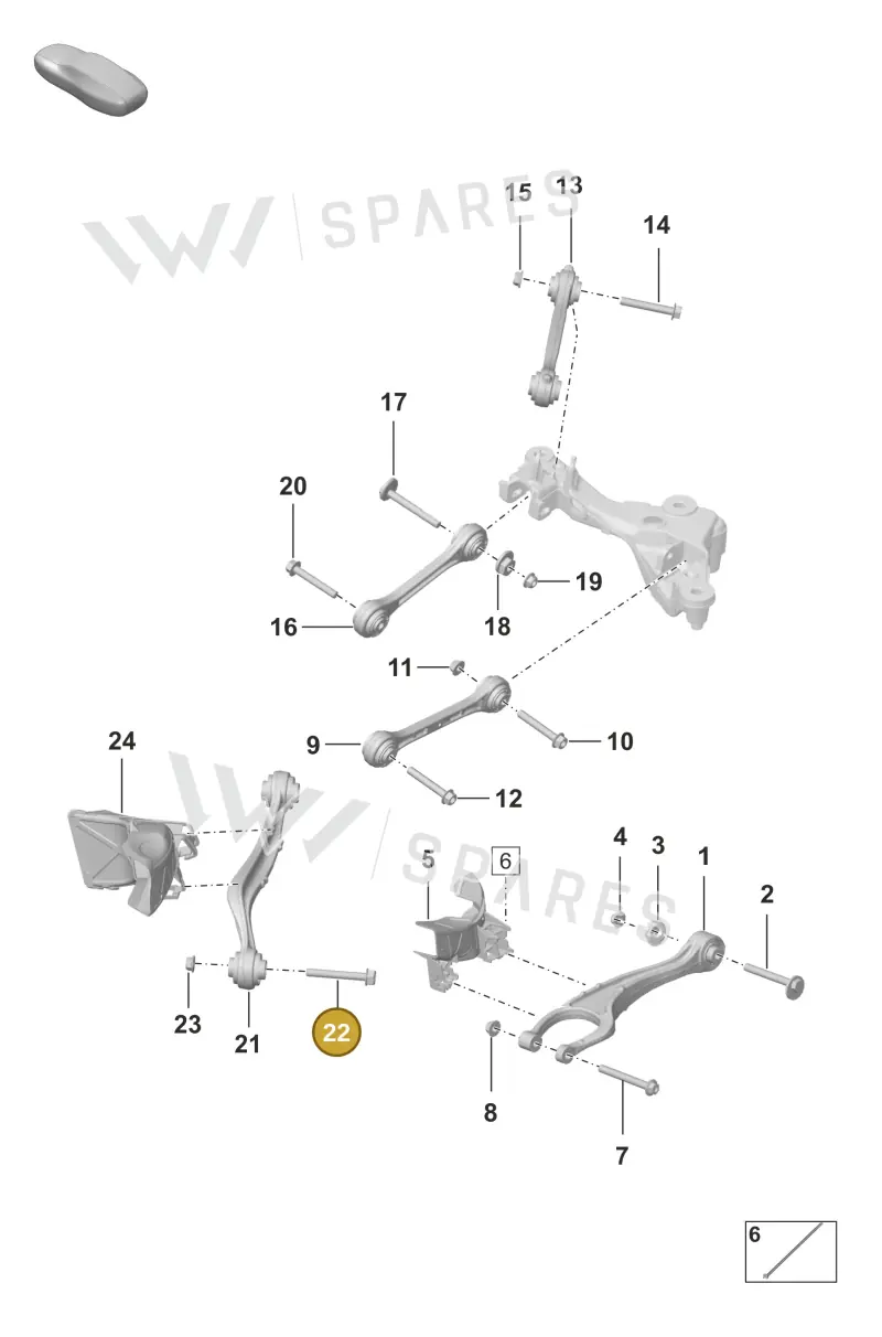 PAF008675 — Porsche 911 (2024-2025) diagram p53501010, position 22
