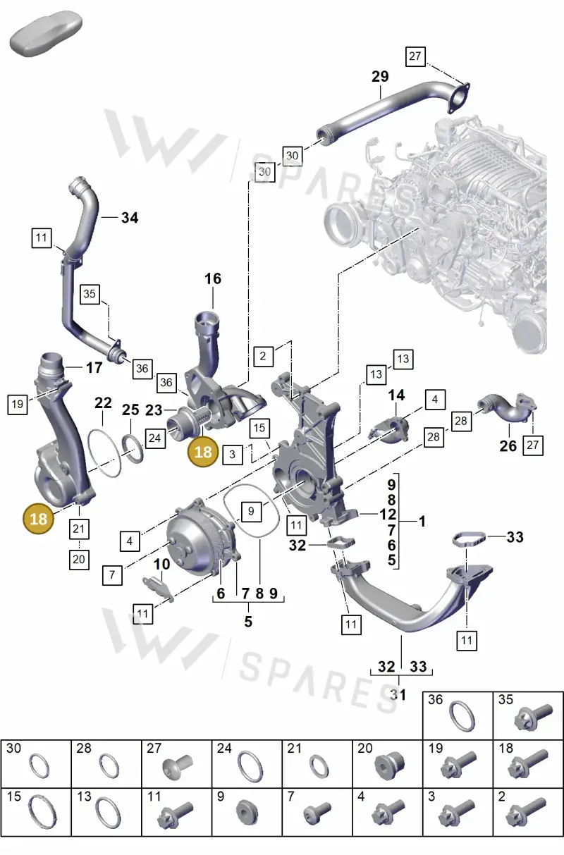 PAF00868500 — Porsche 911 (2021-2022) diagram p59105000, position 18