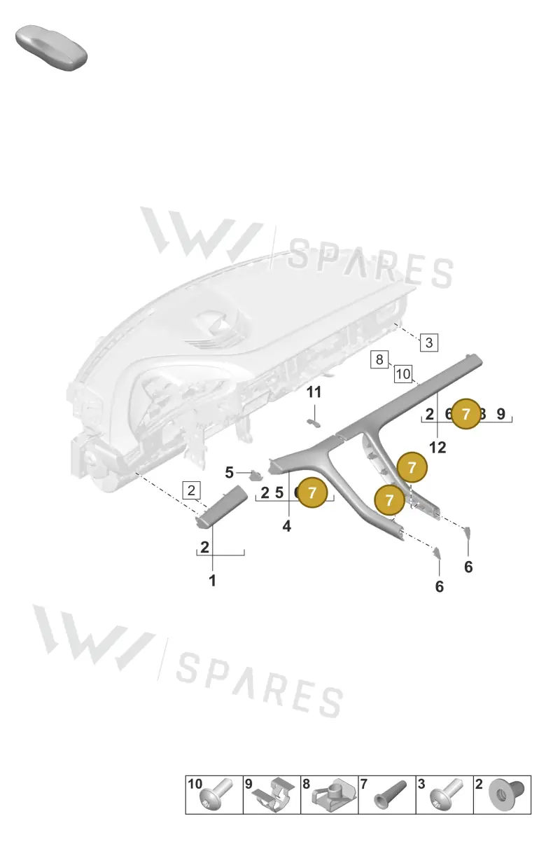 PAF008713A — Porsche Taycan Sport Turismo (2023-2025) diagram p56809060, position 7