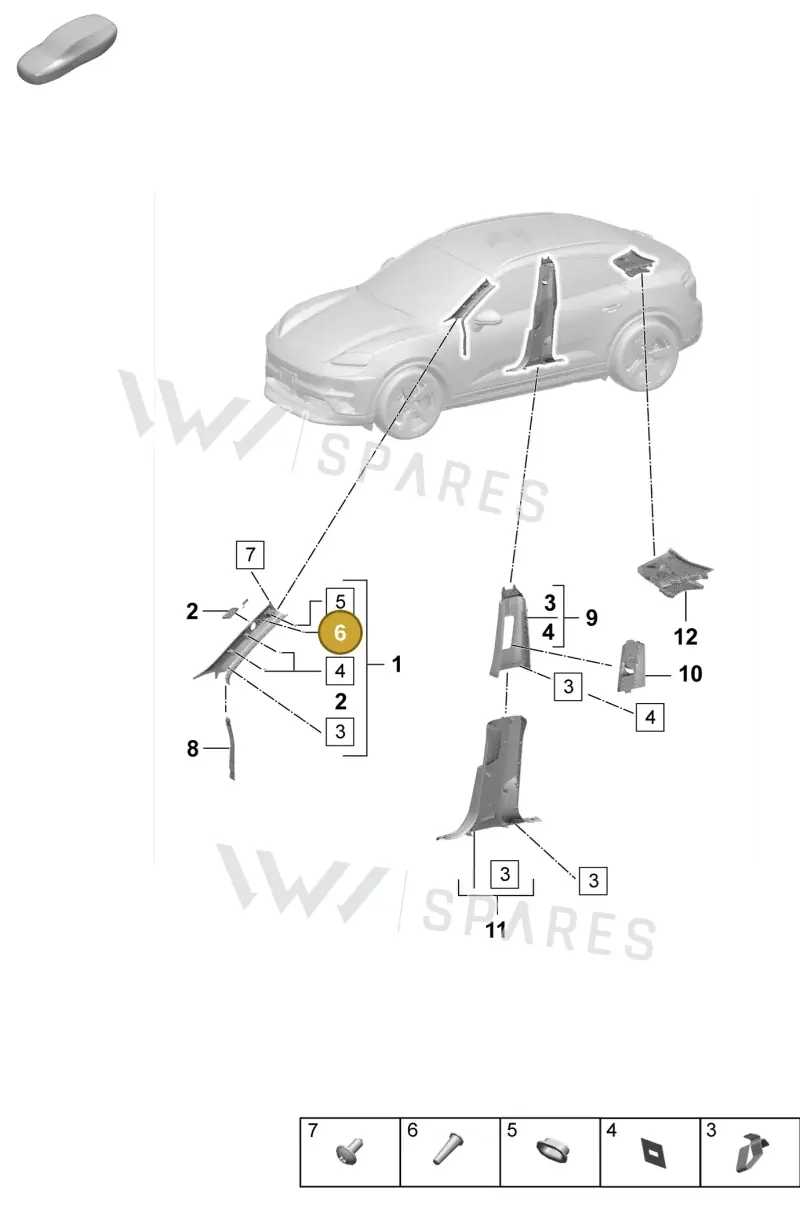 PAF008713 — Porsche Macan (2024-2024) diagram p61807200, position 6