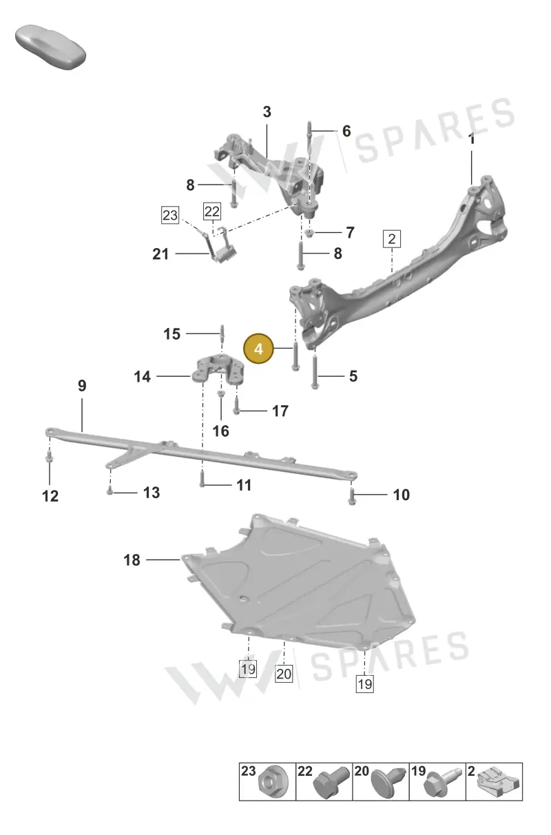 PAF008735 — Porsche 911 (2018-2024) diagram p53501005, position 4