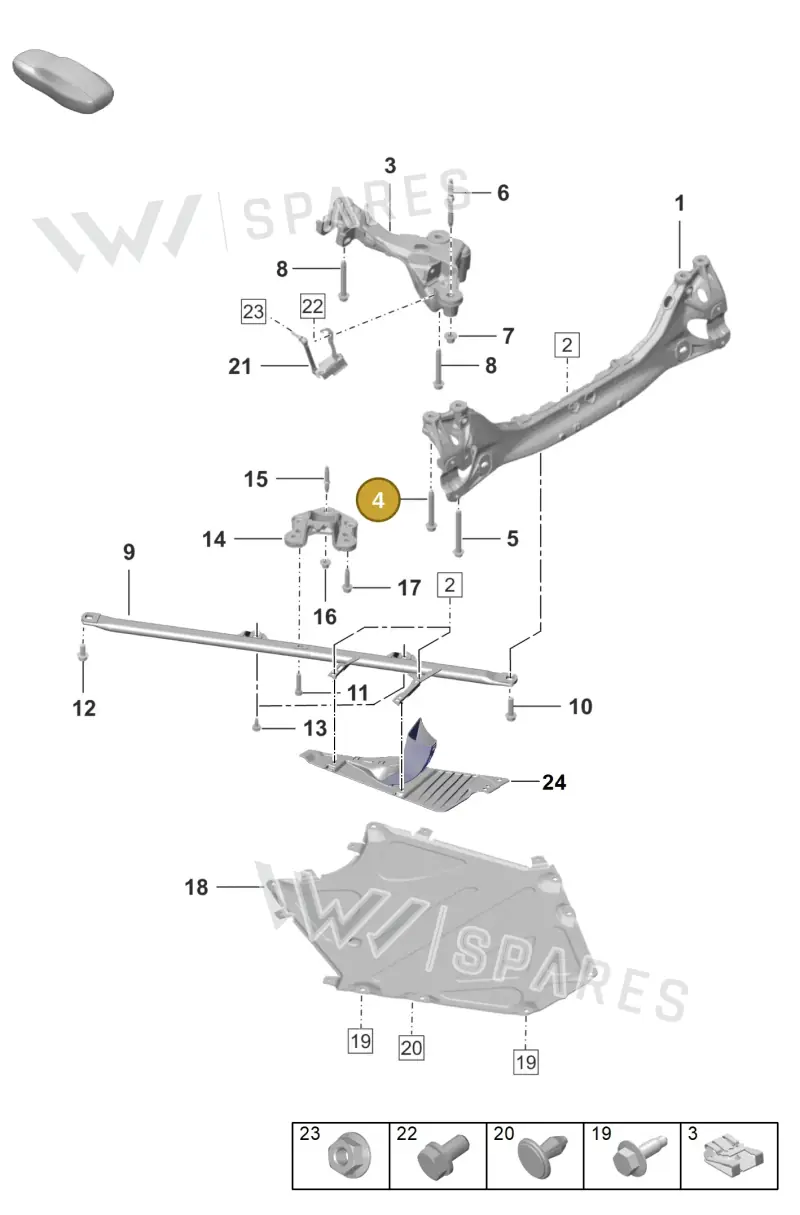 PAF008735 — Porsche 911 (2020-2022) diagram p57501005, position 4