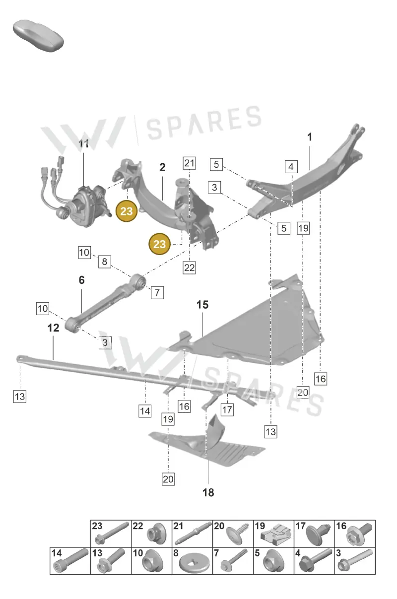 PAF008735 — Porsche 911 (2021-2022) diagram p59501000, position 23