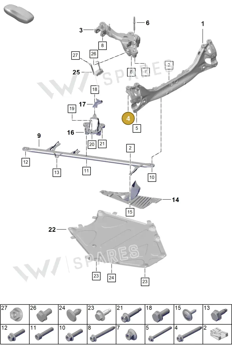 PAF008735 — Porsche 911 (2024-2025) diagram p63501000, position 4