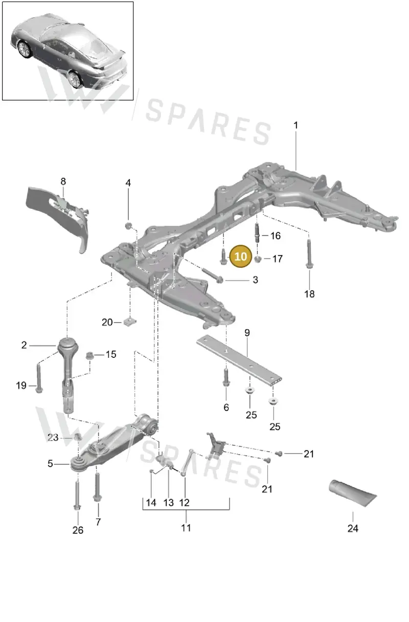 PAF008756 — Porsche 911 (2013-2020) diagram p41401001, position 10