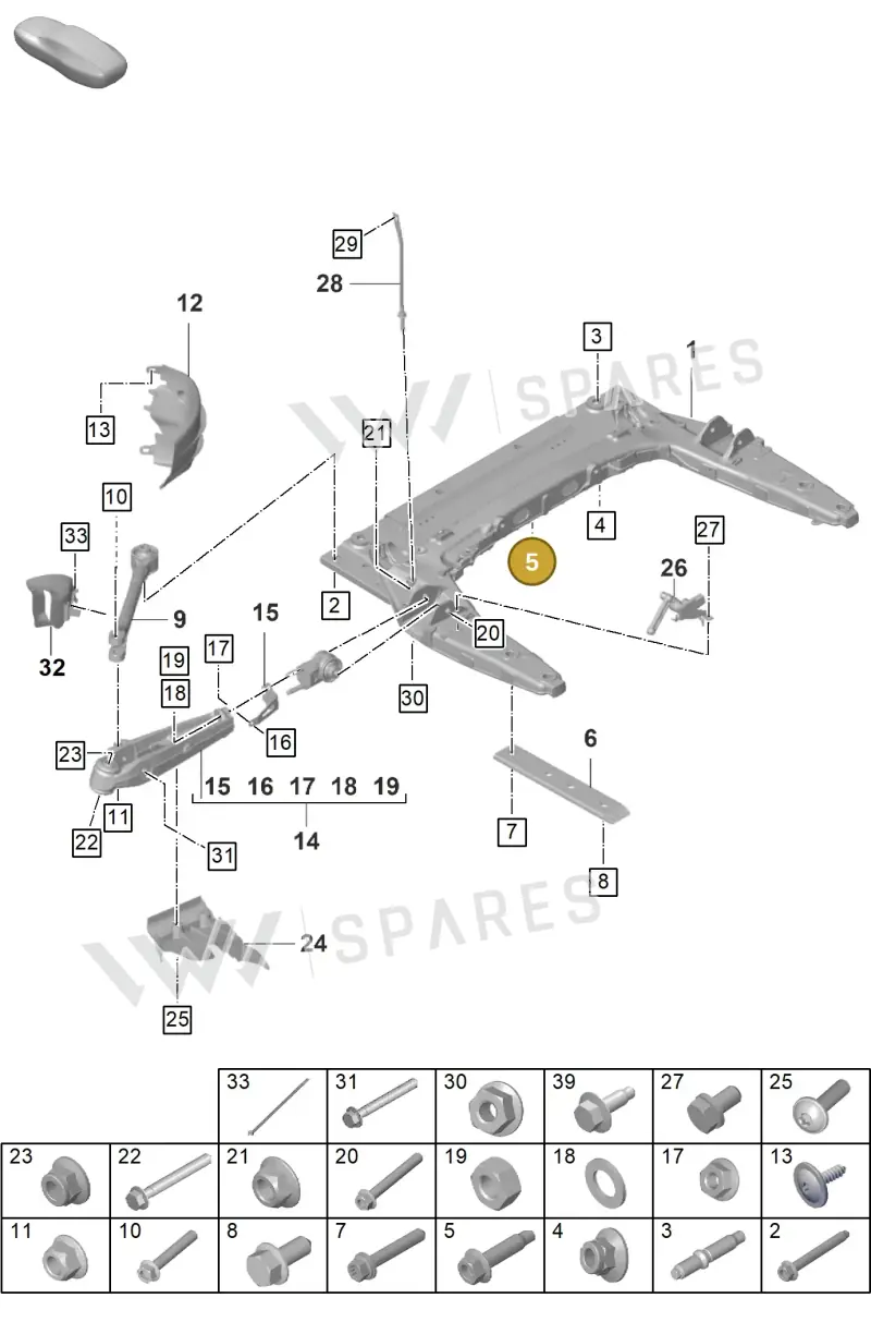 PAF008756 — Porsche 911 (2021-2022) diagram p59401000, position 5
