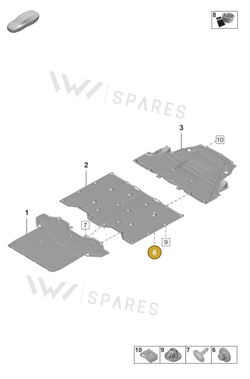 PAF008768 — Porsche 911 (2024-2025) diagram p53801700, position 6
