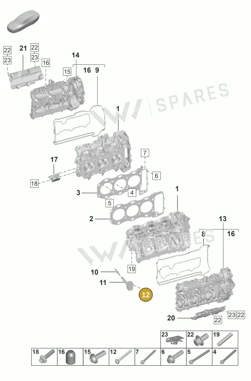 PAF008776 — Porsche 911 (2020-2022) diagram p53103000, position 12