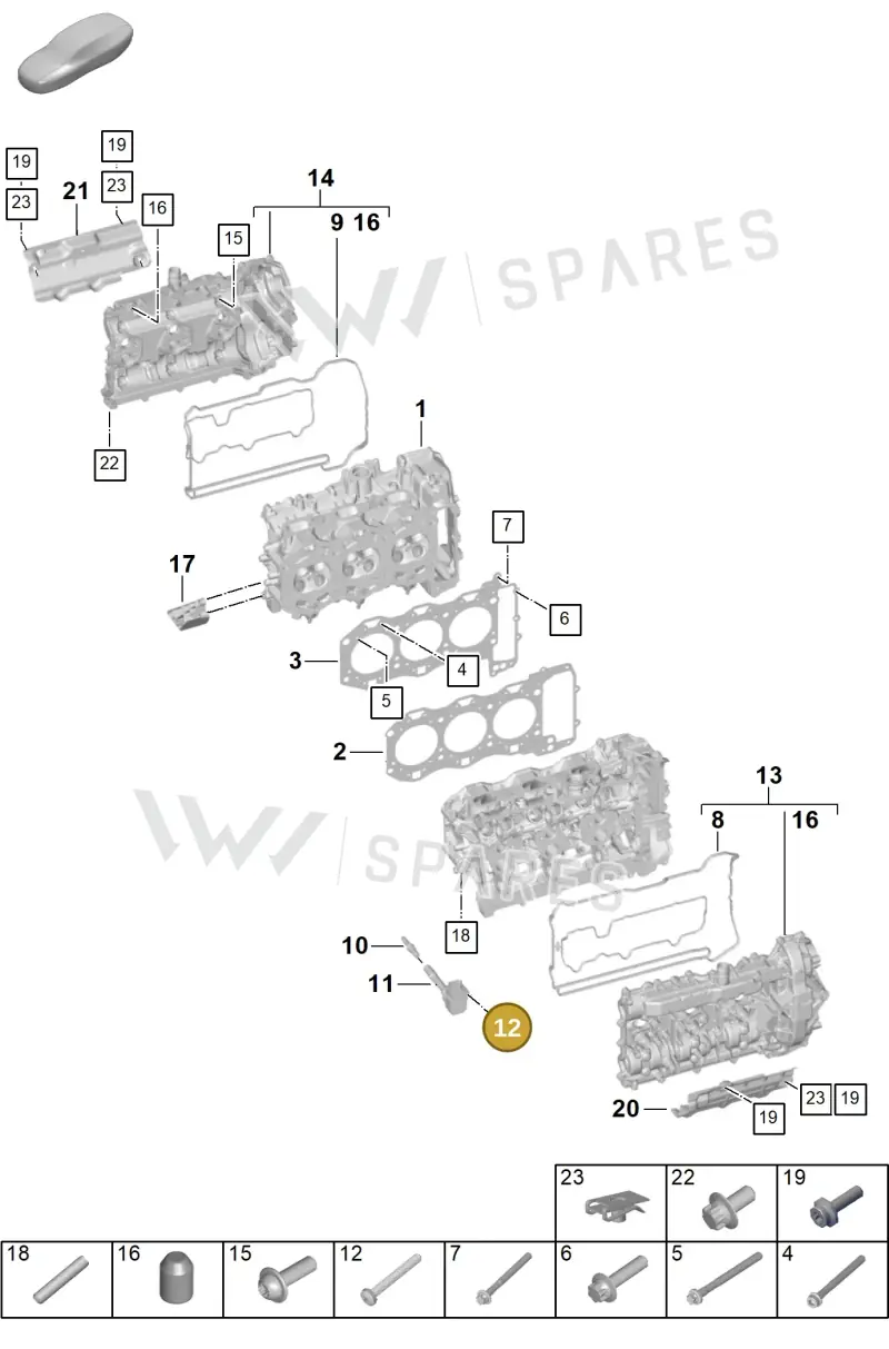 PAF008776 — Porsche 911 (2024-2025) diagram p63103000, position 12